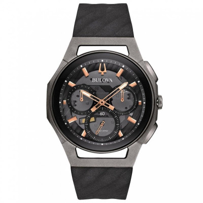 Bulova® Chronograph 'Curv' Men's Watch 98A162