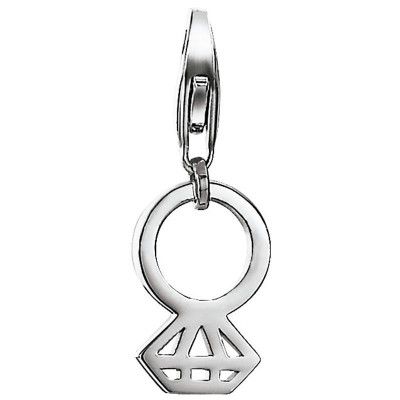 Esprit® 'Diamond Ring' Women's Sterling Silver Charm - Silver ESCH91190A000
