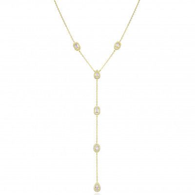 Gena.paris® 'Gabriella' Women's Sterling Silver Necklace - Gold GC1580-Y