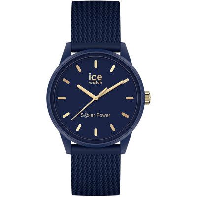 Ice Watch® Analogue 'Ice Solar Power - Navy Gold' Unisex's Watch (Small) 018743