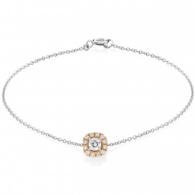 Orphelia® 'Gilda' Women's Two-Tone 18C Bracelet - Silver/Gold AD-1028/1