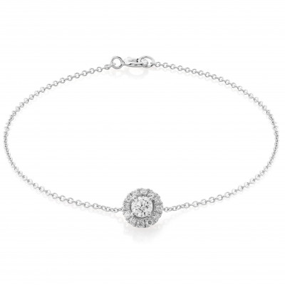 Orphelia® 'Gilda' Women's Whitegold 18C Bracelet - White AD-1029