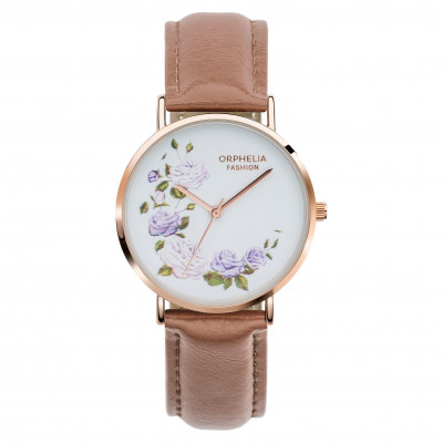 Analogue 'Floral' Women's Watch OF711817