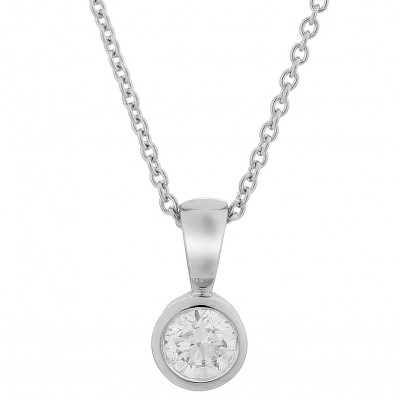 Orphelia® 'Rosalind' Women's Whitegold 18C Chain with Pendant - Silver KD-2032