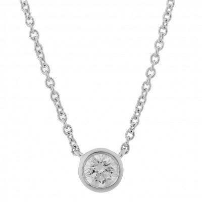 Orphelia® 'Alexandria' Women's Whitegold 18C Chain with Pendant - Silver KD-2034