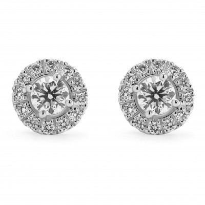 Orphelia® 'Gilda' Women's Whitegold 18C Stud Earrings - Silver OD-5029