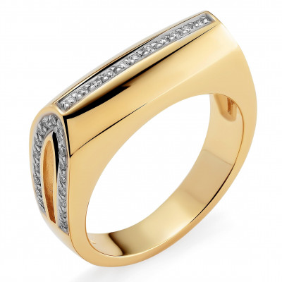 Orphelia® Women's Yellow gold 18C Ring - Gold RD-33070