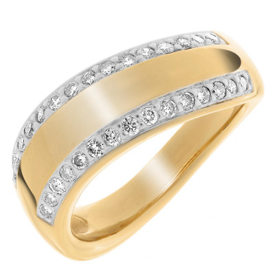 Orphelia® Women's Yellow gold 18C Ring - Gold RD-33092