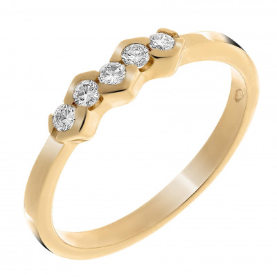 Orphelia® Women's Yellow gold 18C Ring - Gold RD-33215