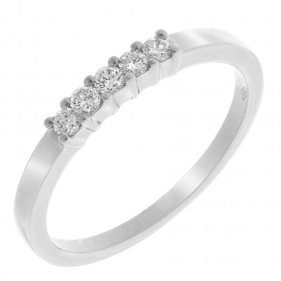 Orphelia® Women's Whitegold 18C Ring - Silver RD-33219/1