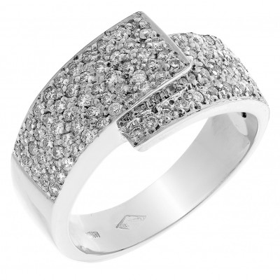 Orphelia® Women's Whitegold 18C Ring - Silver RD-33398
