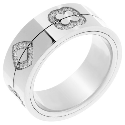 Orphelia® Unisex's Whitegold 18C Ring - Silver RD-33405/1