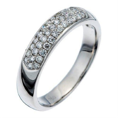 Orphelia® Women's Whitegold 18C Ring - Silver RD-3356