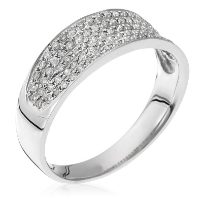 Orphelia® Women's Whitegold 18C Ring - Silver RD-3380