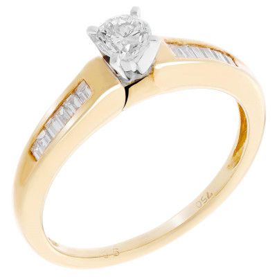 Orphelia® Women's Two-Tone 18C Ring - Silver/Gold RD-3540
