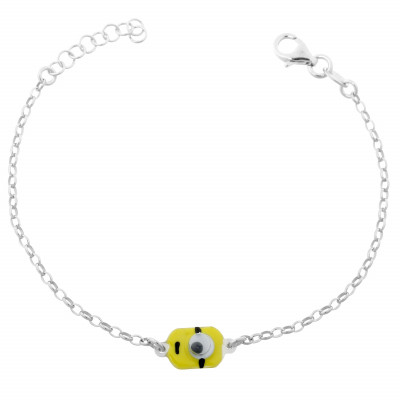 'Minion' Child Unisex's Sterling Silver Bracelet - Silver ZA-7135/1