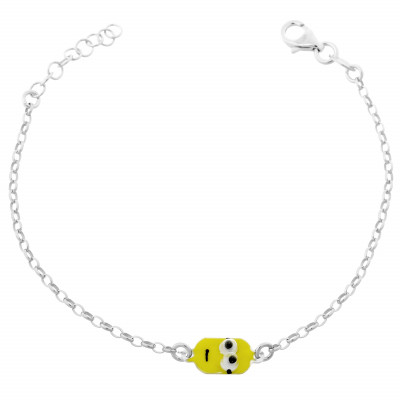 'Minion' Child Unisex's Sterling Silver Bracelet - Silver ZA-7135