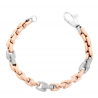 Orphelia® Women's Sterling Silver Bracelet - Rose ZA-7158