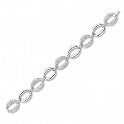 'India' Women's Sterling Silver Bracelet - Silver ZA-7211