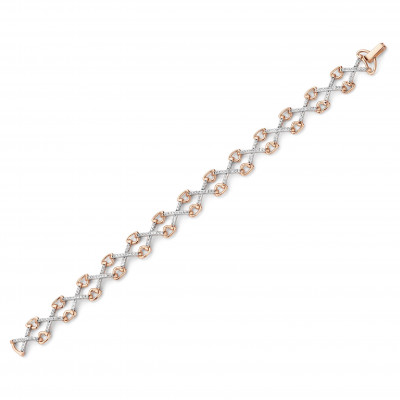 Orphelia® Women's Sterling Silver Bracelet - Rose ZA-7212