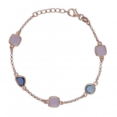 'Euphemia' Women's Sterling Silver Bracelet - Rose ZA-7411