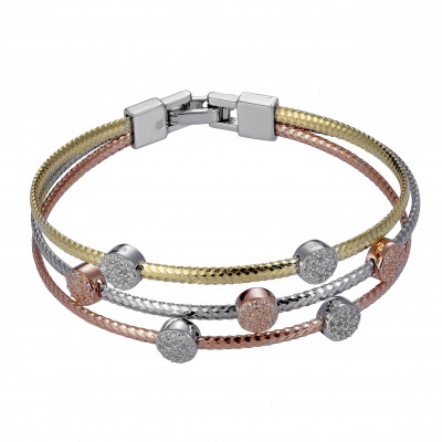 Orphelia® Women's Sterling Silver Bracelet - Gold/Silver/Rose ZA-7413