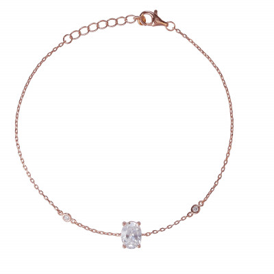 Orphelia® 'Elodie' Women's Sterling Silver Bracelet - Rose ZA-7419