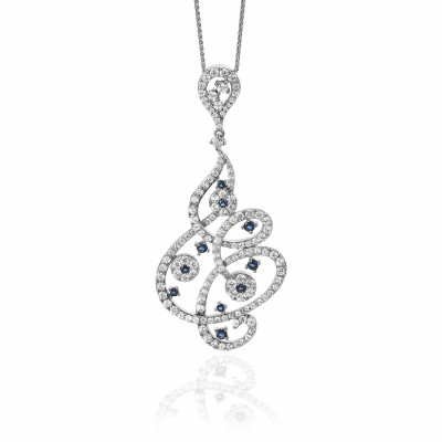 Orphelia® Women's Sterling Silver Chain with Pendant - Silver ZH-7039