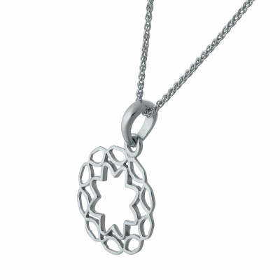 'Jasmine' Women's Sterling Silver Chain with Pendant - Silver ZH-7076