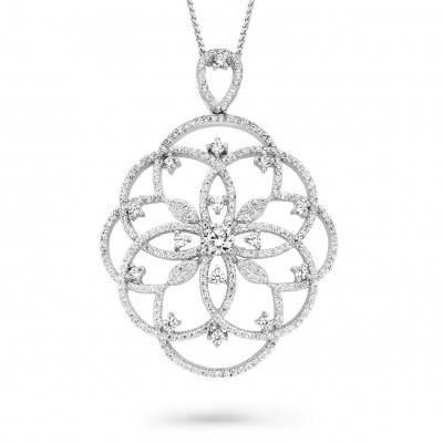 Orphelia® Women's Sterling Silver Chain with Pendant - Silver ZH-7213