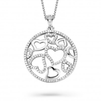 Women's Sterling Silver Chain with Pendant - Silver ZH-7217
