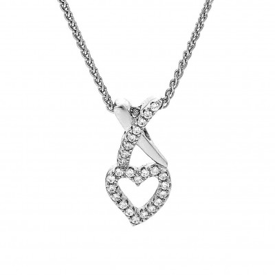 Women's Sterling Silver Chain with Pendant - Silver ZH-7361
