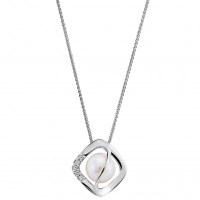 Orphelia® 'Aina' Women's Sterling Silver Chain with Pendant - Silver ZH-7471