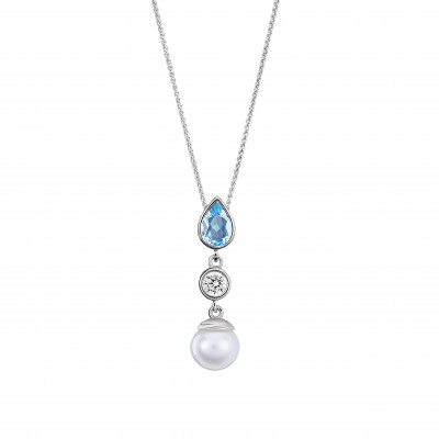 Orphelia® 'Lylou' Women's Sterling Silver Chain with Pendant - Silver ZH-7498