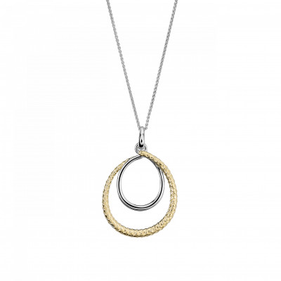 Orphelia® 'Bastien' Women's Sterling Silver Chain with Pendant - Silver/Gold ZH-7499