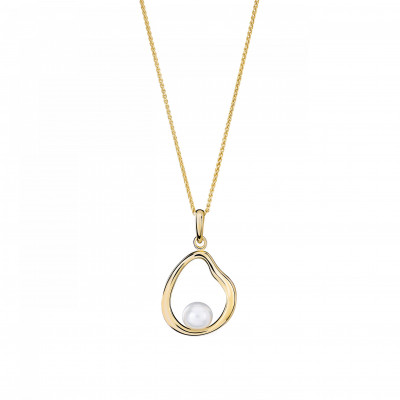 'Baptiste' Women's Sterling Silver Chain with Pendant - Gold ZH-7507/G