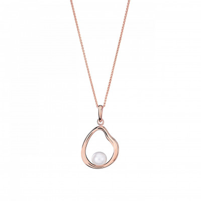 Orphelia® 'Baptiste' Women's Sterling Silver Chain with Pendant - Rose ZH-7507/RG
