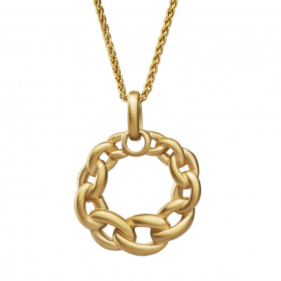 Orphelia® 'Estelle' Women's Sterling Silver Chain with Pendant - Gold ZH-7516/G