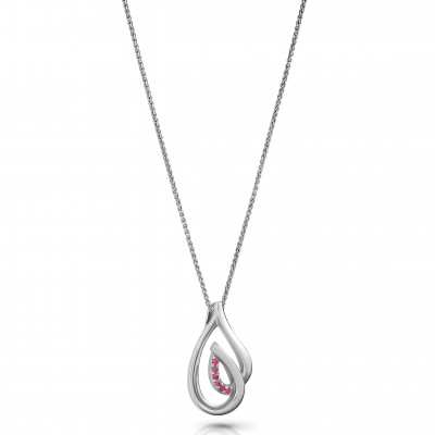 Orphelia® 'Dazzle' Women's Sterling Silver Chain with Pendant - Silver ZH-7518/R