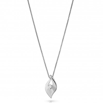 'Milan' Women's Sterling Silver Chain with Pendant - Silver ZH-7519