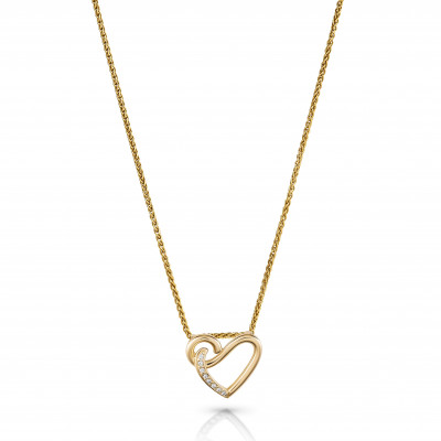 Orphelia® 'Ida' Women's Sterling Silver Chain with Pendant - Gold ZH-7521/G