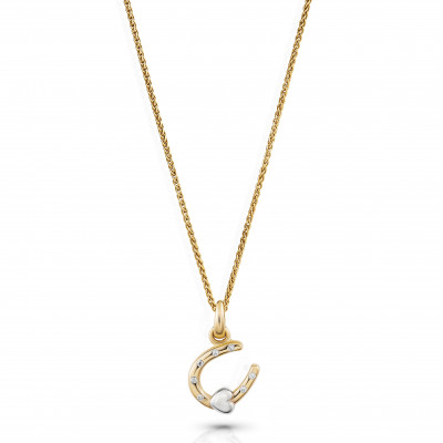 Orphelia® 'Aurora' Women's Sterling Silver Chain with Pendant - Silver/Gold ZH-7525/G #1