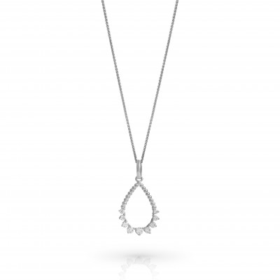'Petal' Women's Sterling Silver Chain with Pendant - Silver ZH-7564