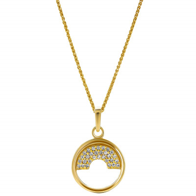 Orphelia® 'Tista' Women's Sterling Silver Pendant with Chain - Gold ZH-7586/G