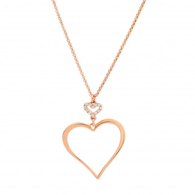Orphelia® 'Alfina' Women's Sterling Silver Chain with Pendant - Rose ZK-7383