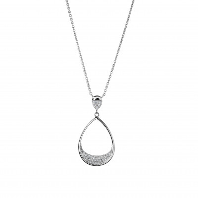 'Jolina' Women's Sterling Silver Chain with Pendant - Silver ZK-7490