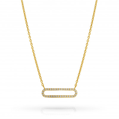 Orphelia® 'Charm' Women's Sterling Silver Necklace - Gold ZK-7563/G