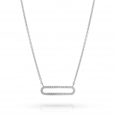 'Charm' Women's Sterling Silver Necklace - Silver ZK-7563