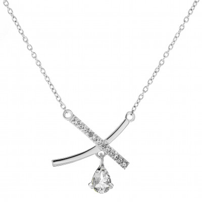 'Charlotte' Women's Sterling Silver Necklace - Silver ZK-7580/W