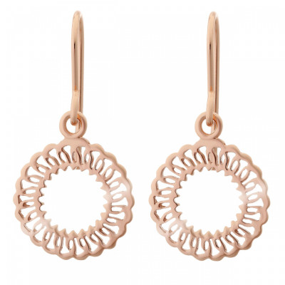 'Amada' Women's Sterling Silver Drop Earrings - Rose ZO-7075/1